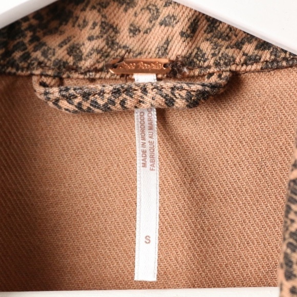 Free People Snakeskin Trucker Denim Jacket - Picture 6 of 6